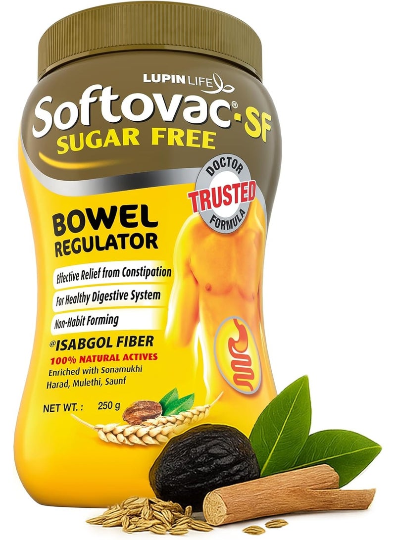 Softovac-SF سوفطوفاك-SF (خالي من السكر) منظم الأمعاء 250 جرام - 100% مكونات طبيعية: تركيبة غنية بالألياف مع سوناموكي، هاراد، موليثي، ساونف وغيرها. - Image 1